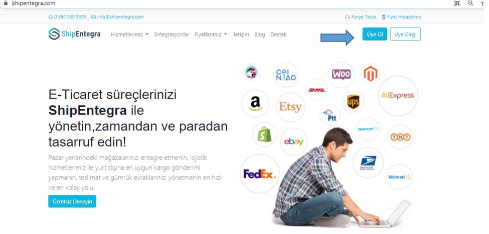 ShipEntegra üyelik