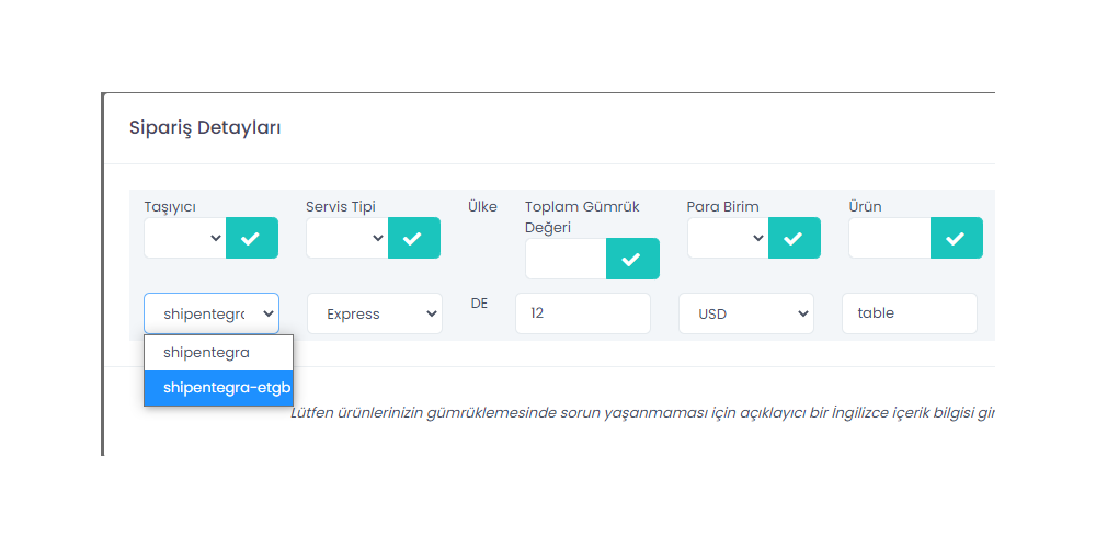 ShipEntegra ETGB seçimi-min