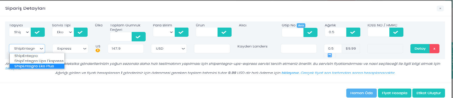 ShipEntegra Eko Plus