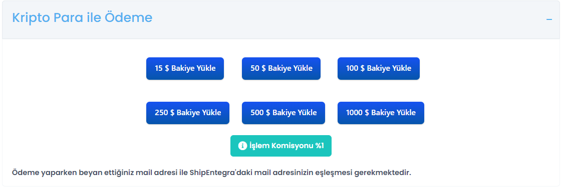 Kripto para ile ödeme